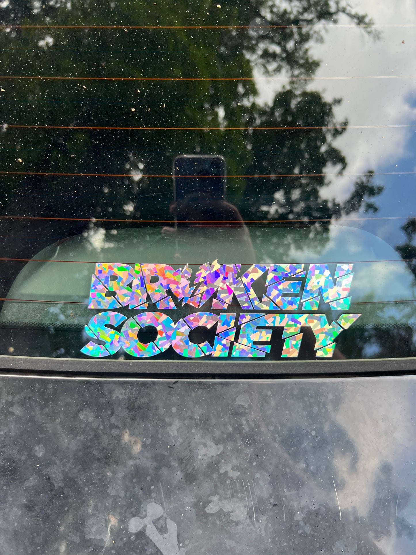 Confetti Broken Society logo sticker