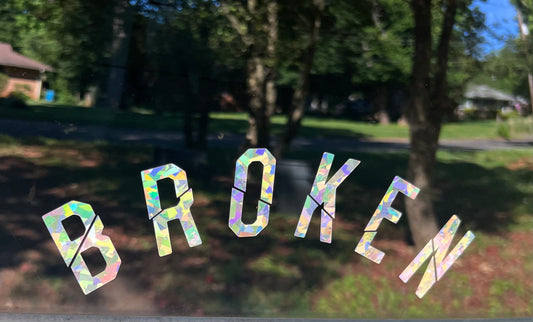 Confetti Broken logo sticker